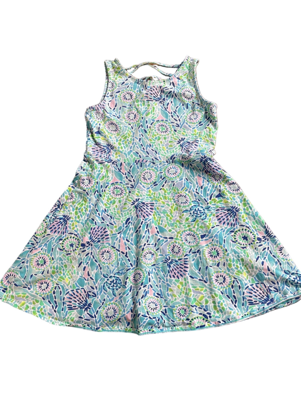 Lily Pulitzer sz 10 cotton sleeveless pastel patterned dress